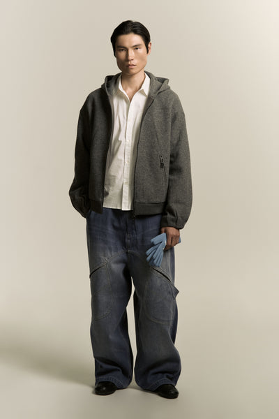 EARL ZIP HOODIE ASH GREY (NAMESAKE EXCLUSIVE)