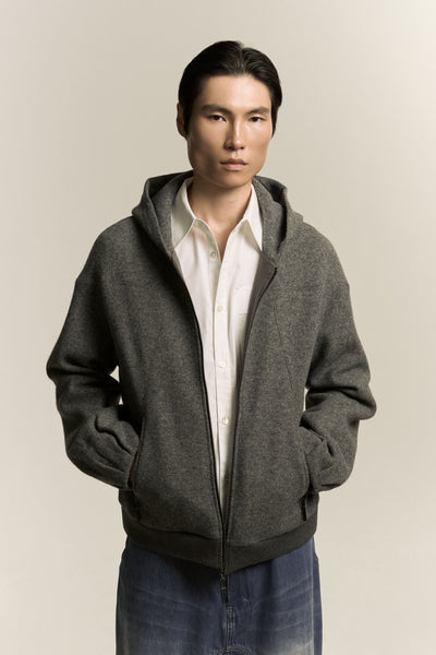 EARL ZIP HOODIE ASH GREY (NAMESAKE EXCLUSIVE)