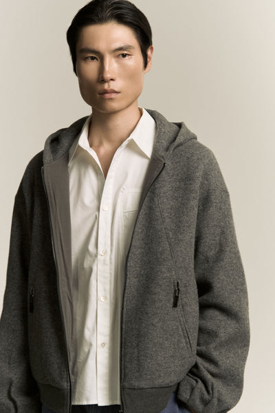 EARL ZIP HOODIE ASH GREY (NAMESAKE EXCLUSIVE)