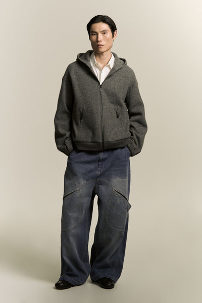 EARL ZIP HOODIE ASH GREY (NAMESAKE EXCLUSIVE)