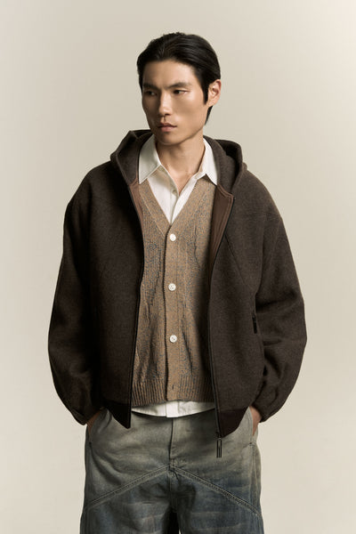 EARL ZIP HOODIE STAGNANT BROWN (NAMESAKE EXCLUSIVE)