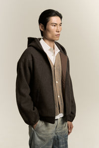 EARL ZIP HOODIE STAGNANT BROWN (NAMESAKE EXCLUSIVE)