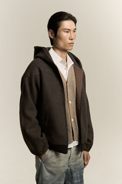 EARL ZIP HOODIE STAGNANT BROWN (NAMESAKE EXCLUSIVE)