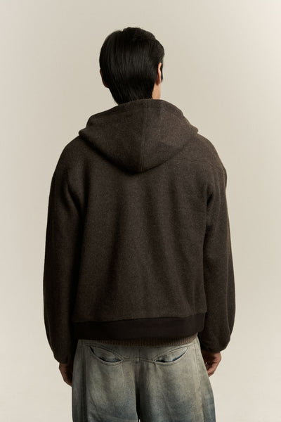 EARL ZIP HOODIE STAGNANT BROWN (NAMESAKE EXCLUSIVE)