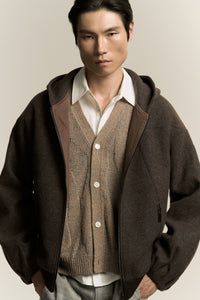 EARL ZIP HOODIE STAGNANT BROWN (NAMESAKE EXCLUSIVE)