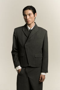 DARKO CROPPED BLAZER ASH GREY