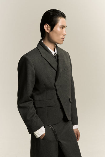 DARKO CROPPED BLAZER ASH GREY