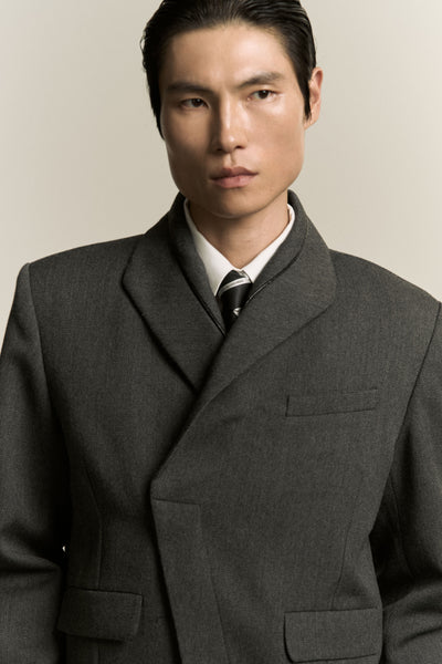 DARKO CROPPED BLAZER ASH GREY