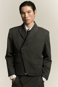 DARKO CROPPED BLAZER ASH GREY