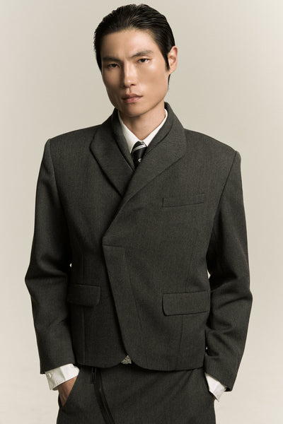 DARKO CROPPED BLAZER ASH GREY