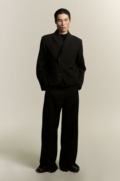 KEVIN SLIT TROUSERS EUPHORIC BLACK