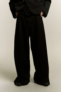 KEVIN SLIT TROUSERS EUPHORIC BLACK