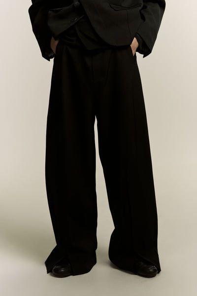 KEVIN SLIT TROUSERS EUPHORIC BLACK