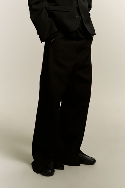 KEVIN SLIT TROUSERS EUPHORIC BLACK