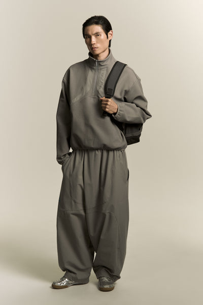 BOUNCE BACK HALF ZIP SWEATER SILENT GREY