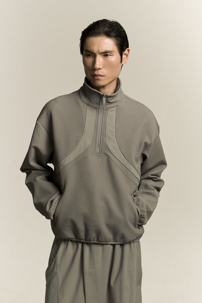 BOUNCE BACK HALF ZIP SWEATER SILENT GREY