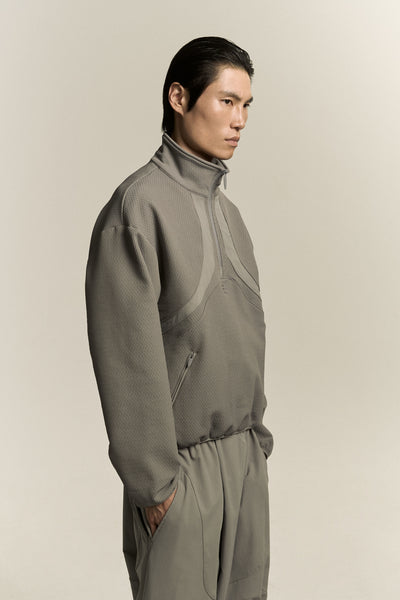 BOUNCE BACK HALF ZIP SWEATER SILENT GREY