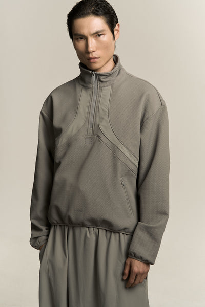 BOUNCE BACK HALF ZIP SWEATER SILENT GREY