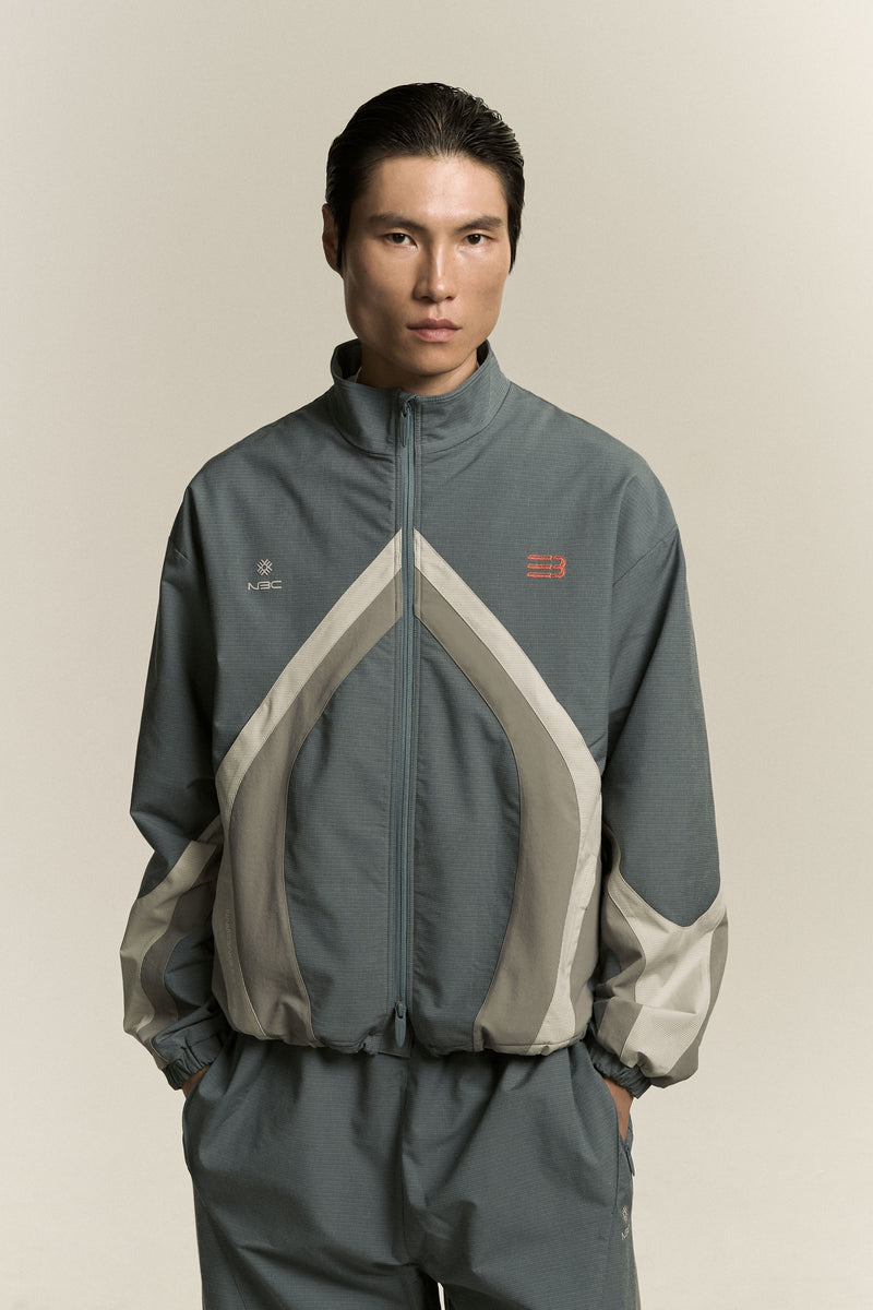 ANCHOR TRACK JACKET DRIZZLE BLUE