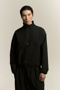 BOUNCE BACK HALF ZIP SWEATER EUPHORIC BLACK