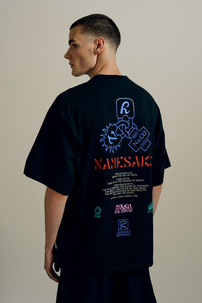 SAVA OVERSIZED LOVE LOCK TEE EUPHORIC BLACK