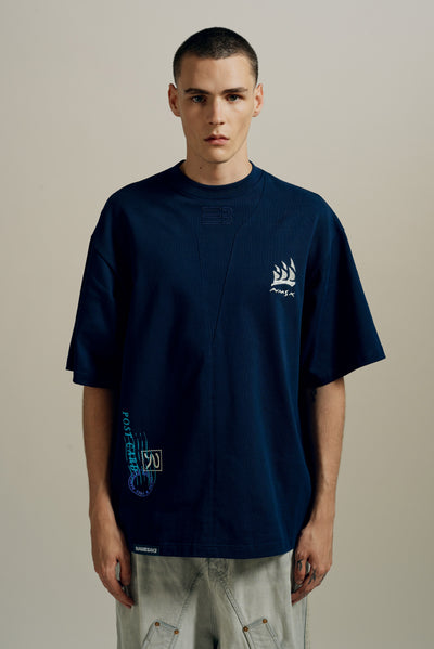 SAVA OVERSIZED SAIL TEE MIDNIGHT SEA