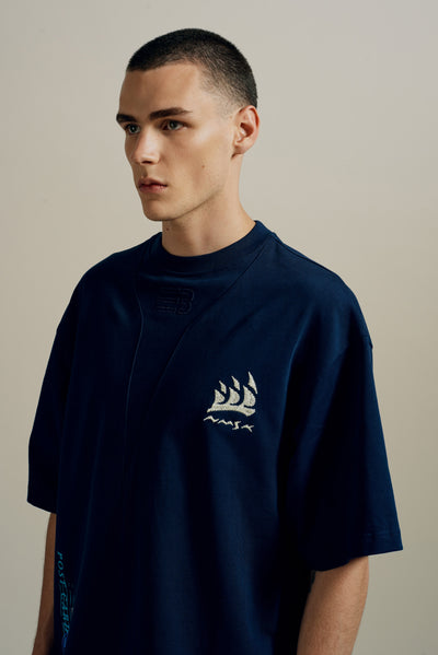SAVA OVERSIZED SAIL TEE MIDNIGHT SEA