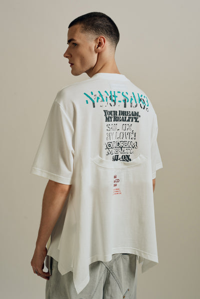 COLLINS ROWING TEE SEA SALT WHITE