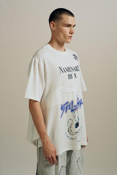 COLLINS ROWING TEE SEA SALT WHITE