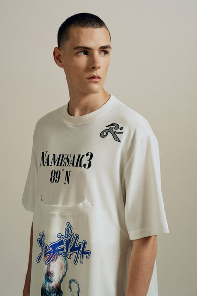 COLLINS ROWING TEE SEA SALT WHITE