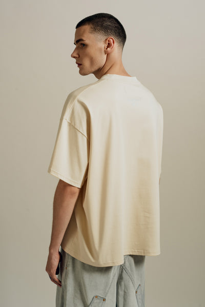 TOBI OVERSIZED RUNNER TEE NEW WHEAT
