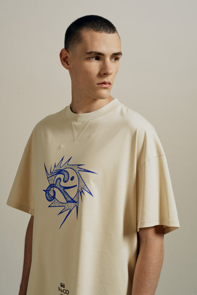 TOBI OVERSIZED RUNNER TEE NEW WHEAT