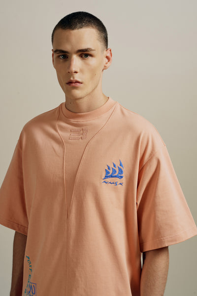 SAVA OVERSIZED SAIL TEE CORAL PINK