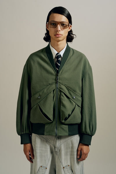 DANNY REVERSIBLE BOMBER JACKET CEDAR GREEN
