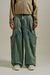 BILLIE BIBS DENIM PANTS POST INDIGO