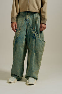 BILLIE BIBS DENIM PANTS POST INDIGO