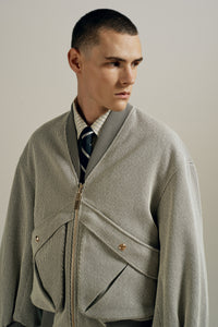 DANNY REVERSIBLE BOMBER JACKET WHITE ROCK