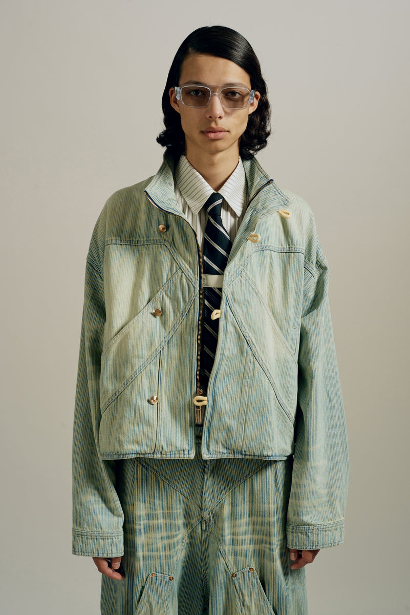 FOX DENIM JACKET INDIGO STRIPE