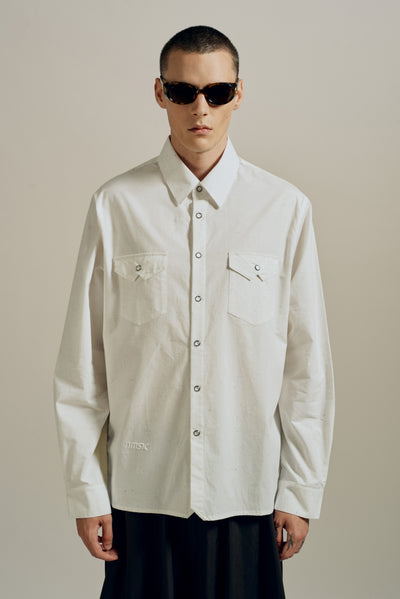 BANKS WESTERN SHIRT CONFETTI WHITE