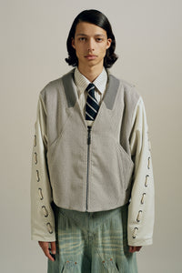 MARION VARSITY JACKET WHITE ROCK