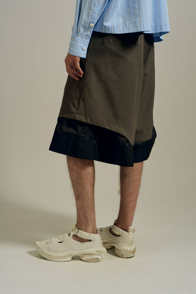 HOFF LAYERED SHORTS SHIITAKE BROWN