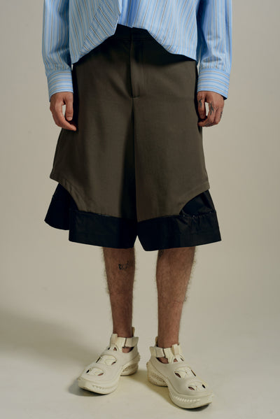 HOFF LAYERED SHORTS SHIITAKE BROWN