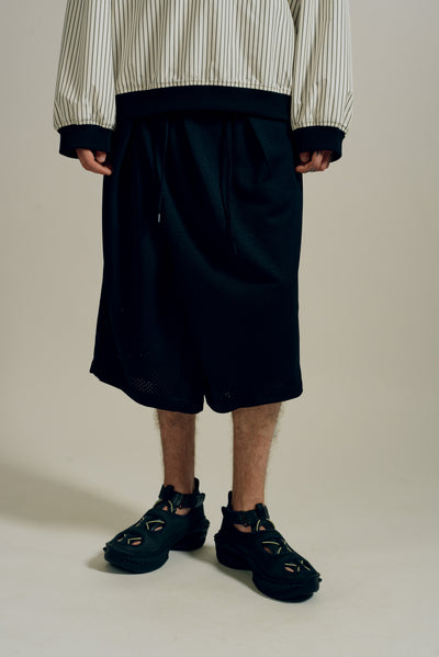REID PLEATED BASKETBALL SHORTS EUPHORIC BLACK