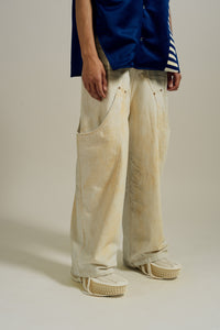 BILLIE BIBS DENIM PANTS WASHED CANVAS