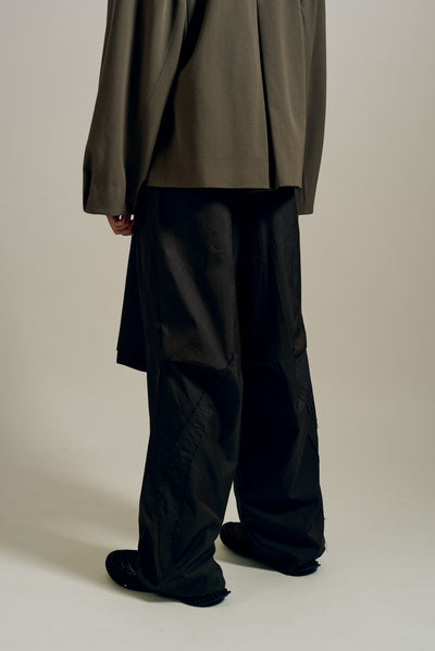 JACOB LAYERED SUITING TROUSERS EUPHORIC BLACK