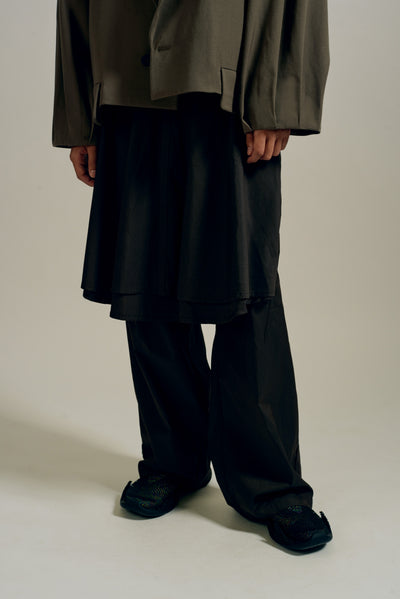 JACOB LAYERED SUITING TROUSERS EUPHORIC BLACK