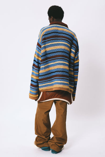 DROPOUT STRIPE POLO YALE BLUE