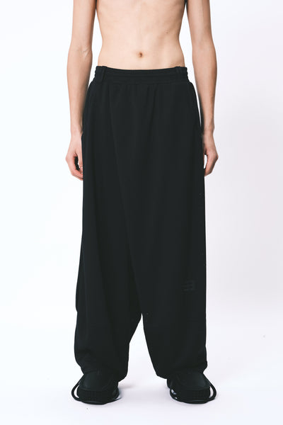 facetasm wide buggy pants slacksブラック facetasm wide buggy pants slacks モード黒