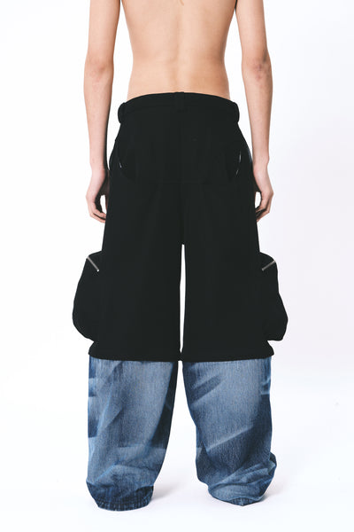 FELIX DETACHABLE KNEE CARGO JEANS EUPHORIC BLACK YALE BLUE