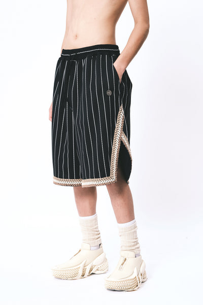 CHAND BASKETBALL SHORTS EUPHORIC BLACK STRIPE